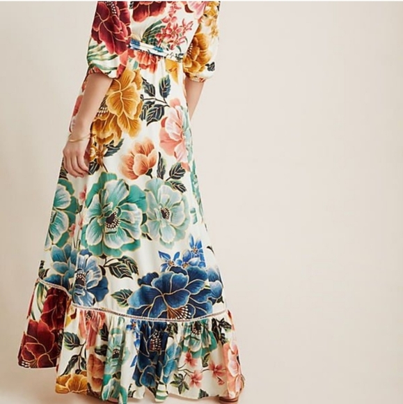 Farm Rio Floral Wrap Maxidress - Picture 3 of 6